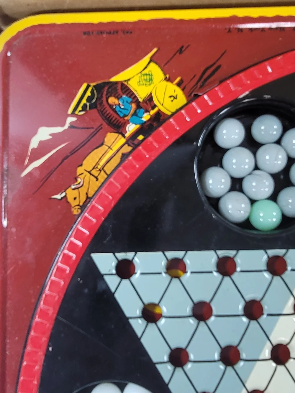 Vintage Pagoda Chinese Checkers Game In Original Box Ranger Steel No. 650